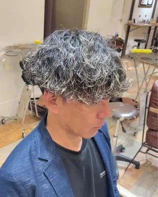 メンズ 髪質改善カラー メンズパーマゆうひのヘアスタイル