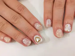 ネイル はばすみれ🎀ﾈｲﾙ 光ﾌｪｲｼｬﾙ ﾍｱのネイルデザイン