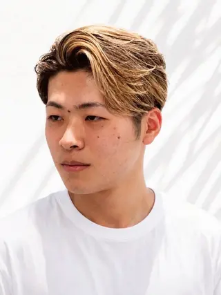 ミディアム パーマ ヘアアレンジ メンズ 古谷 崇人のヘアスタイル