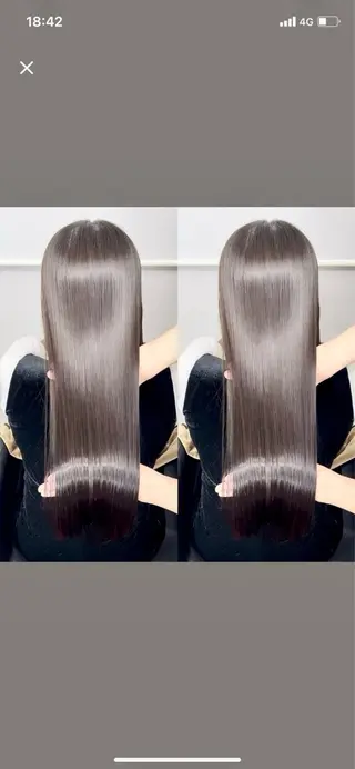 ミディアム カラー パーマ ✨美髪矯正×髪質改善 🍎カイト🍎渋谷のヘアスタイル