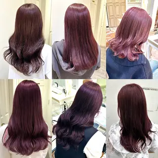 ロング カラー ミユ🎀長さ出し 🎨デザインカラーのヘアスタイル