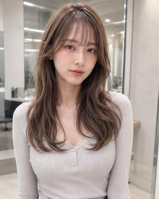 セミロング カットカラーモデル 🦋Maiaのヘアスタイル