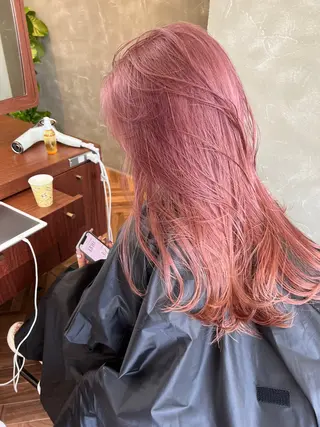 ロング カラー レイヤー専門家 ダブルカラー修のヘアスタイル