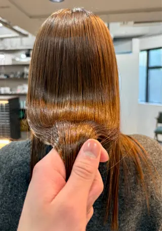 ミディアム 💎艶髪／縮毛特化 世麗💎のヘアスタイル