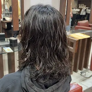 パーマ メンズ スペインカール/セン ターパート/RYUのヘアスタイル