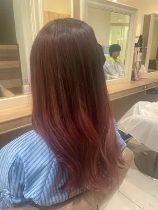 ロング カラー 韓国ヘアメイク🎀/ 縮毛矯正✨山本媛香のヘアスタイル