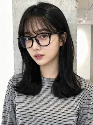 セミロング 韓国レイヤーカット 🫧大阪梅田レイヤーのヘアスタイル