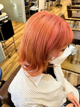 ミディアム カラー 🐰ハイトーンカラー 畠山 渡🐰のヘアスタイル