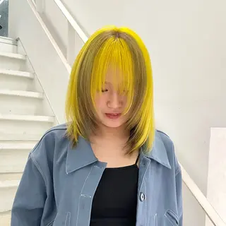 カラー 🤍ハイトーン/デザ インカラーまりん🤍のヘアスタイル
