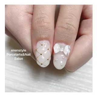ミディアム ネイル 🐾enen style 🐾のネイルデザイン