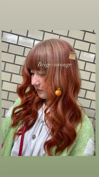 ミディアム ブロンド/ピンク/ IBUKI🍒のヘアスタイル