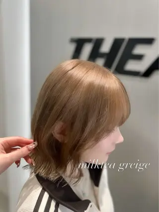 ロング カラー YUKA🤍ベージュ /ミルクティーのヘアスタイル