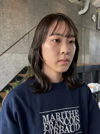 ミディアム カラー パーマ ヘアアレンジ 押切 響　のヘアスタイル