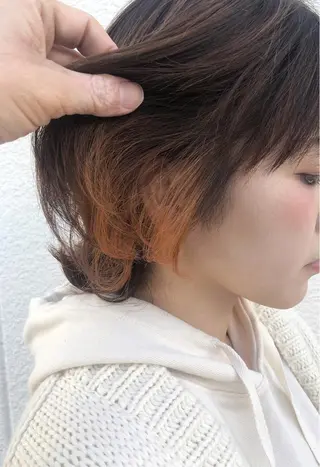 ショート カラー パーマ 物江 竜のヘアスタイル