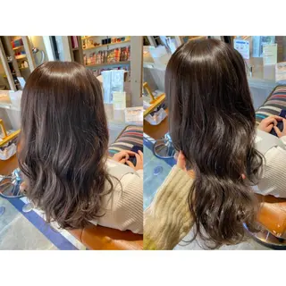 カラー 🩵盛れる顔周り/ 艶カラーemi🩵のヘアスタイル