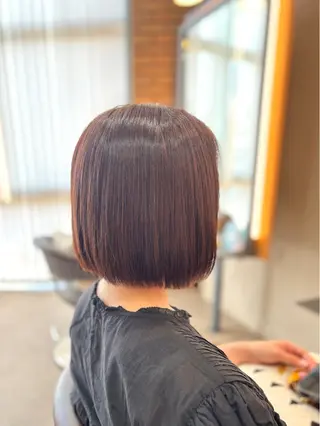 ショート ブリーチなしWカラー /酸性ストレート河本のヘアスタイル