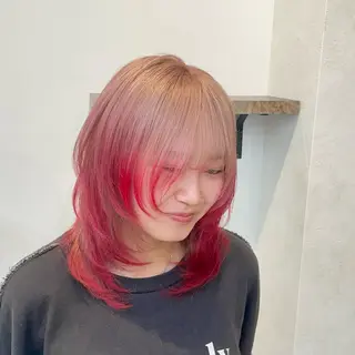 カラー 🤍ハイトーン/デザ インカラーまりん🤍のヘアスタイル