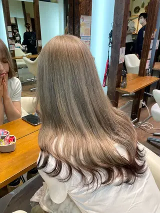 ロング カラー ヘアアレンジ 【店長】ブリーチ指名 No.1戸塚優思のヘアスタイル