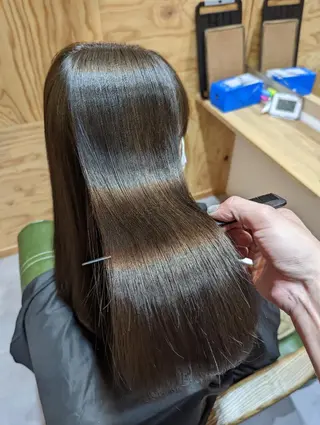 ロング カラー 美髪矯正 キョウスケのヘアスタイル