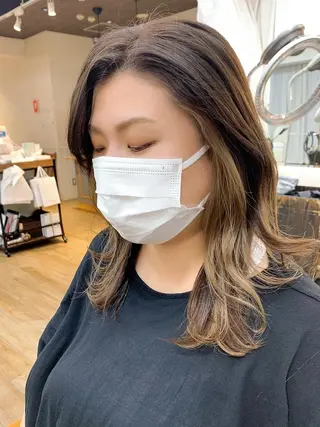 ロング カラー パーマ ヘアアレンジ メンズ キッズ ネイル マツエク・マツパ レイヤーカット/ 巻ける縮毛矯正のヘアスタイル