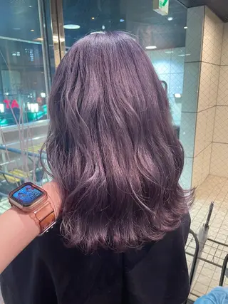 セミロング カラー aya/小顔レイヤー /柔らかカラーのヘアスタイル