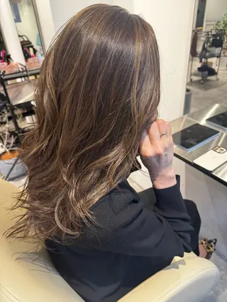 ロング カラー 夜23時まで予約🉑 reverieあきらのヘアスタイル