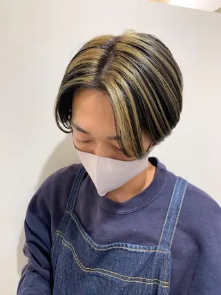 ショート ミルクティーベージュ /三村克彦のヘアスタイル