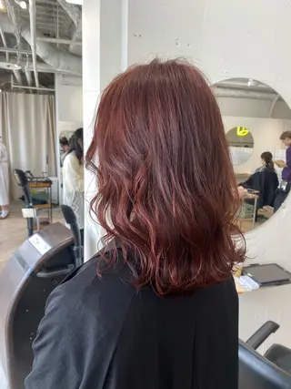 セミロング カラー LUVISM新潟🎀 透明感カラー/ミユのヘアスタイル