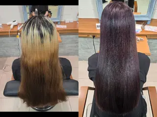 ロング アズ🫧ダメージレス カラー💫/マツエクのヘアスタイル