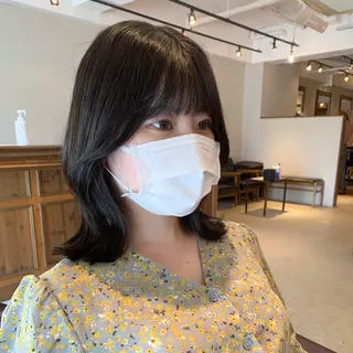ミディアム カラー 透明感カラー✂︎ /縮毛矯正/YUKAのヘアスタイル