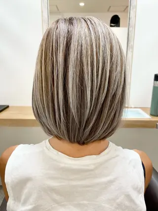 ミディアム カラー 髪質改善×METEO 店長 貞松直也のヘアスタイル