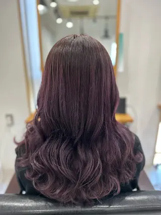 セミロング カラー ハイトーン&透明感 カラー☘️片山優陽のヘアスタイル
