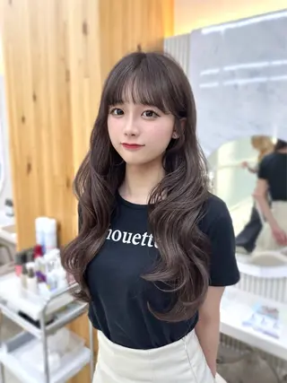 ロング カラー 🇰🇷韓国風くびれ ヘア🇰🇷中村優大のヘアスタイル