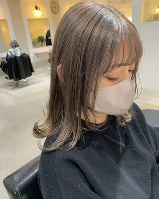 セミロング 倉敷サロンドクロエ ꕀ井上恋夢ꕀのヘアスタイル