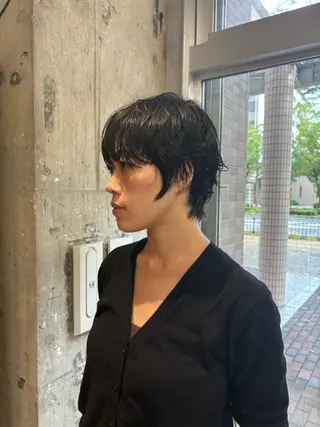 ショート パーマ 西宮北口パーマ 鮫島竜海のヘアスタイル