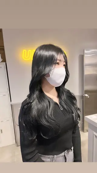 ロング カラー パーマ ヘアアレンジ メンズ 上品＆韓国風 🥀海心🥀のヘアスタイル