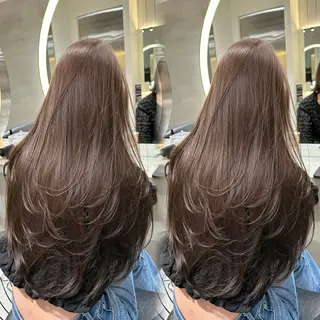 ロング 韓国レイヤー × ハイトーン/コウスケのヘアスタイル