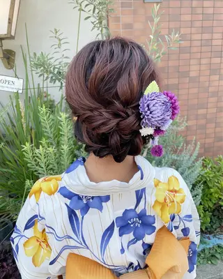 ロング ヘアアレンジ KURIA‪‪/ブリ ーチ/ダブルカラーのヘアスタイル