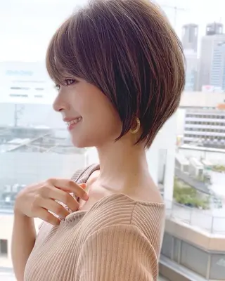 ショート 新宿✨顔周りカット 韓国ヘア/坂本亜裟海のヘアスタイル
