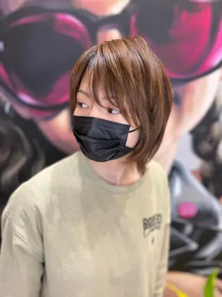ショート カラー パーマ ヘアアレンジ メンズ キッズ ネイル マツエク・マツパ アイブロウ 久木原 ゆりのヘアスタイル