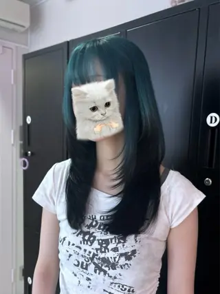 セミロング カラー 🤍ハイトーン/ミル クティー🤍/ここなのヘアスタイル