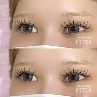 マツエク・マツパ BETTISH🩵 SERIのマツエク・マツパデザイン