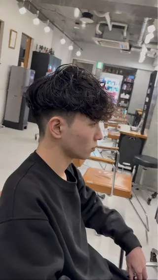 パーマ メンズ 海外風パーマ カラー特化園田　楓莉のヘアスタイル