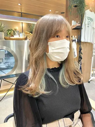 セミロング カラー ヘアアレンジ カットモデル募集中/ 店長/角田真哉のヘアスタイル
