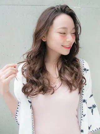 ロング パーマ Lutia  チノ リキマル🍀のヘアスタイル