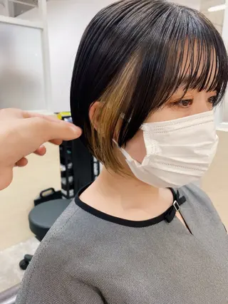 ショート カラー 白髪ぼかし/ショート /ミニボブだいじのヘアスタイル