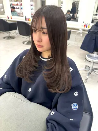 ロング カラー NANO/ ブリーチ×レイヤーのヘアスタイル