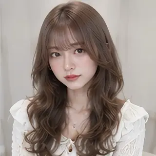 ロング 縮毛矯正/レイヤー/ 前髪カット/おばかんのヘアスタイル