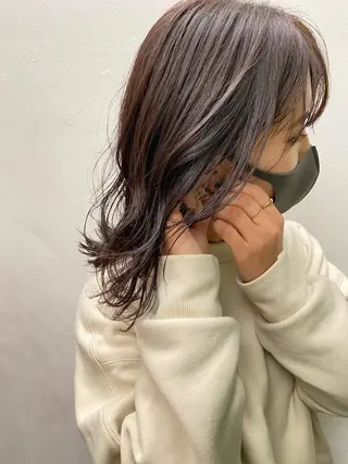 ミディアム カラー 安藤 翔平のヘアスタイル