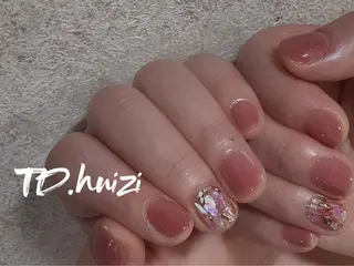 ショート めぐみのネイルサロン スタッフ練習のネイルデザイン